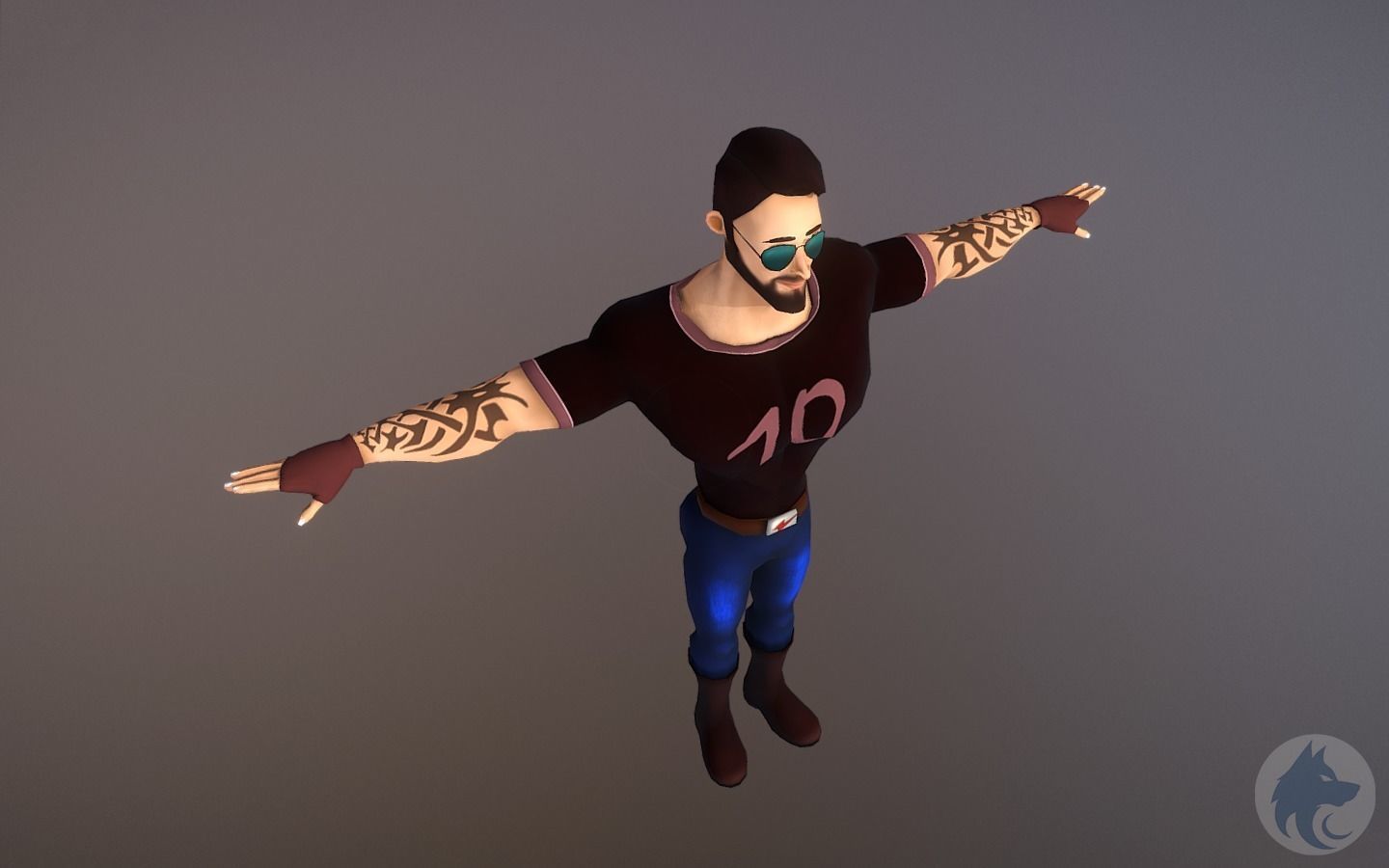 Character Model Jony Low-poly 3D model_9