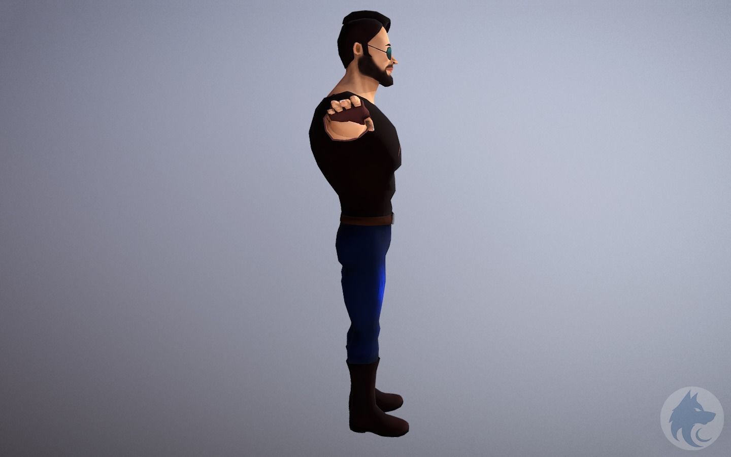 Character Model Jony Low-poly 3D model_4