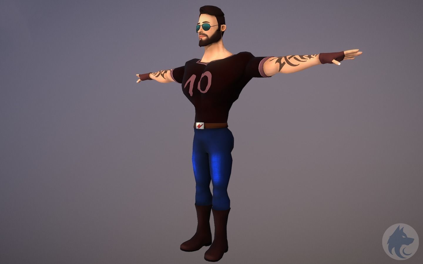 Character Model Jony Low-poly 3D model_8