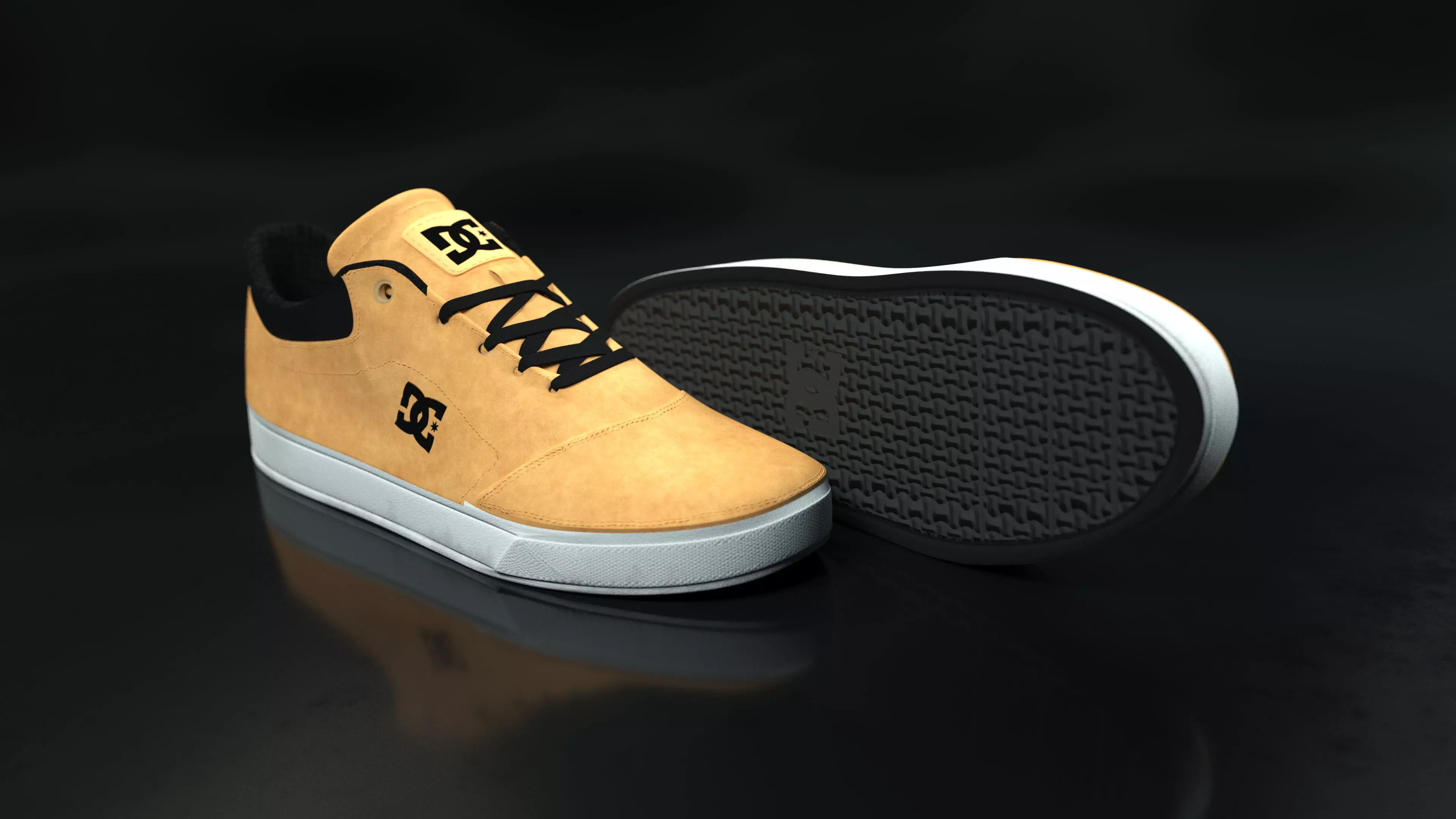 DC Shoes Crisis - Beige Low-poly 3D model