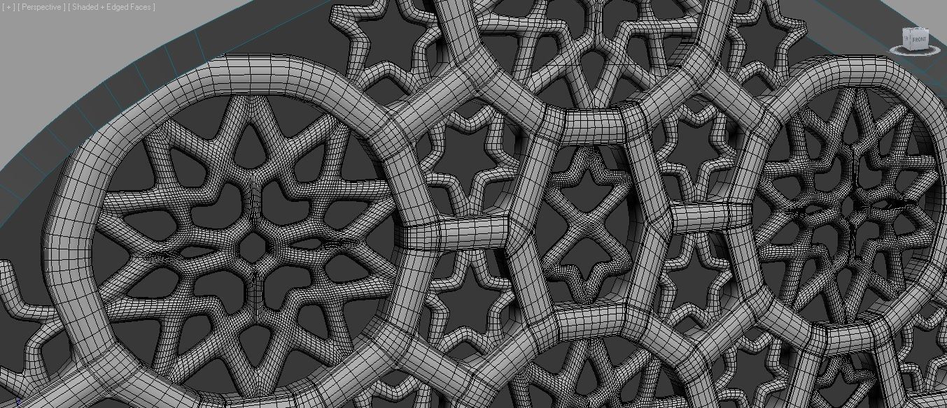 islamic plaster decor  3D model_3