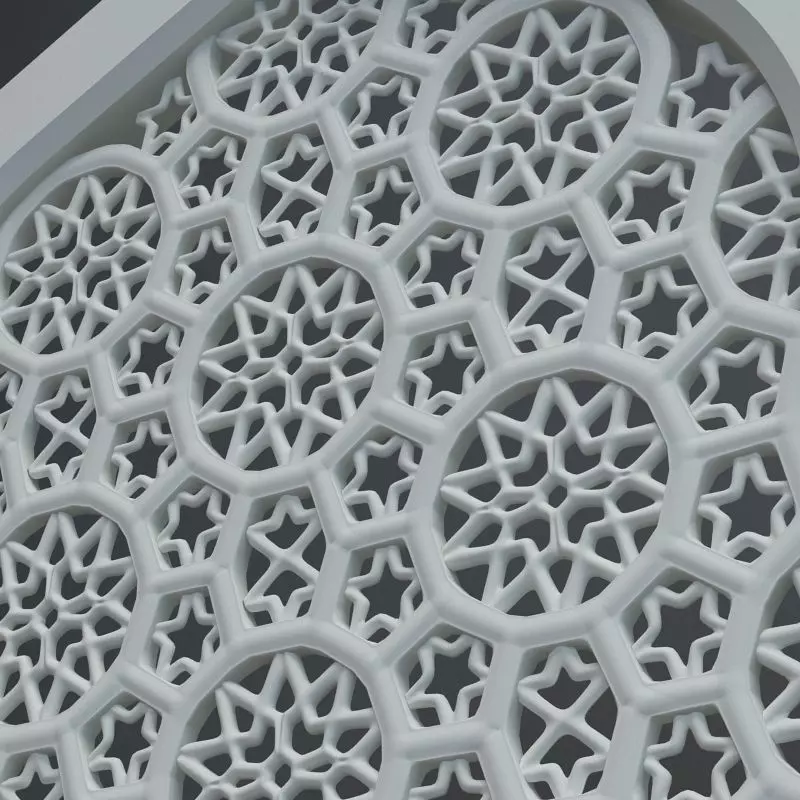 islamic plaster decor  3D model_0