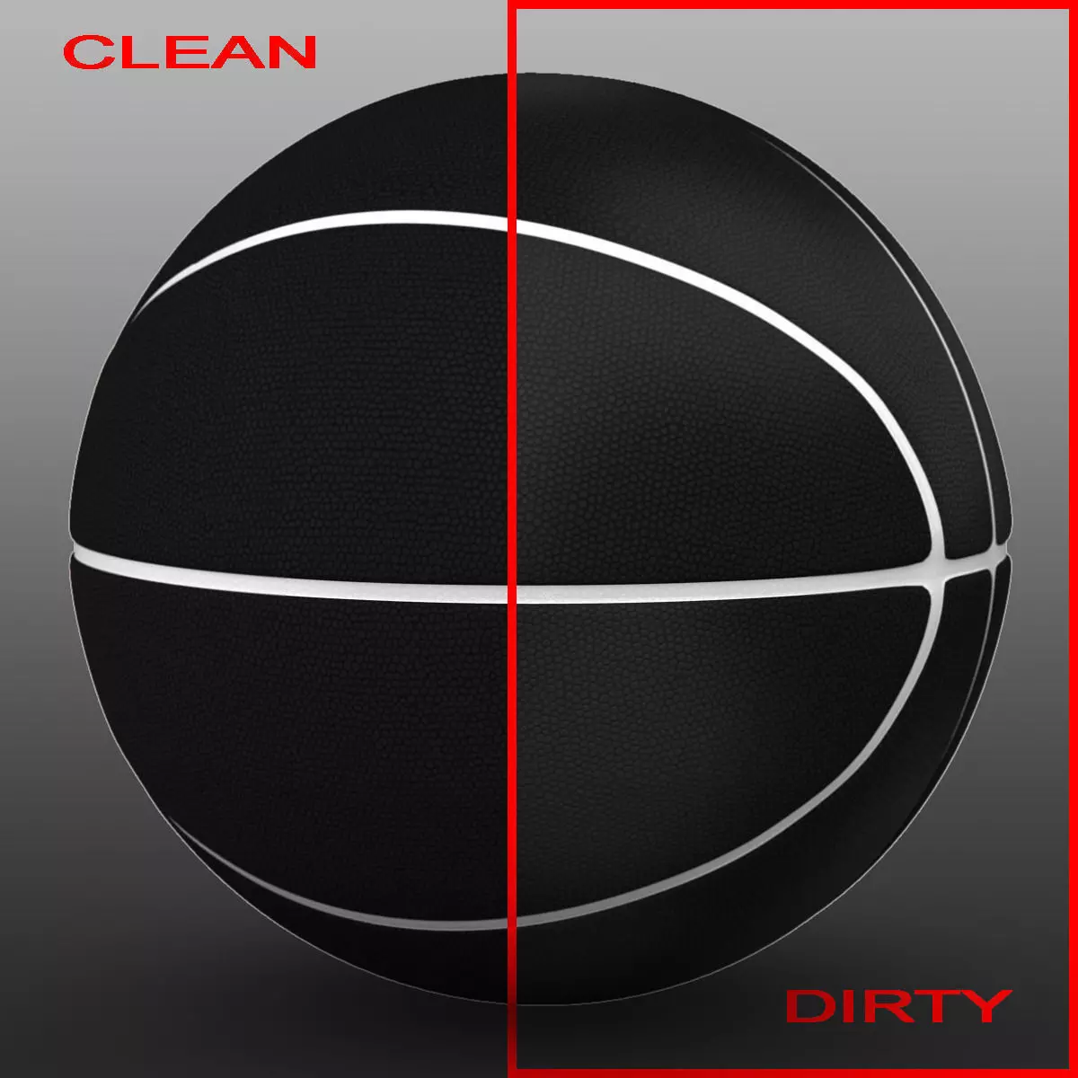 Black basketball ball Low-poly 3D model_0