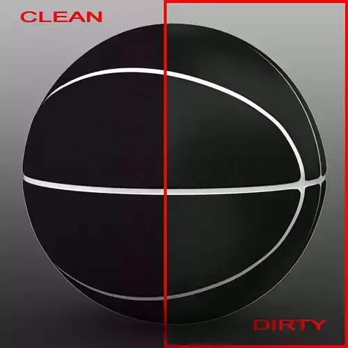 Black basketball ball Low-poly 3D model