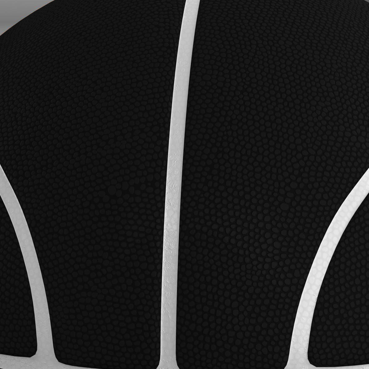 Black basketball ball Low-poly 3D model_5