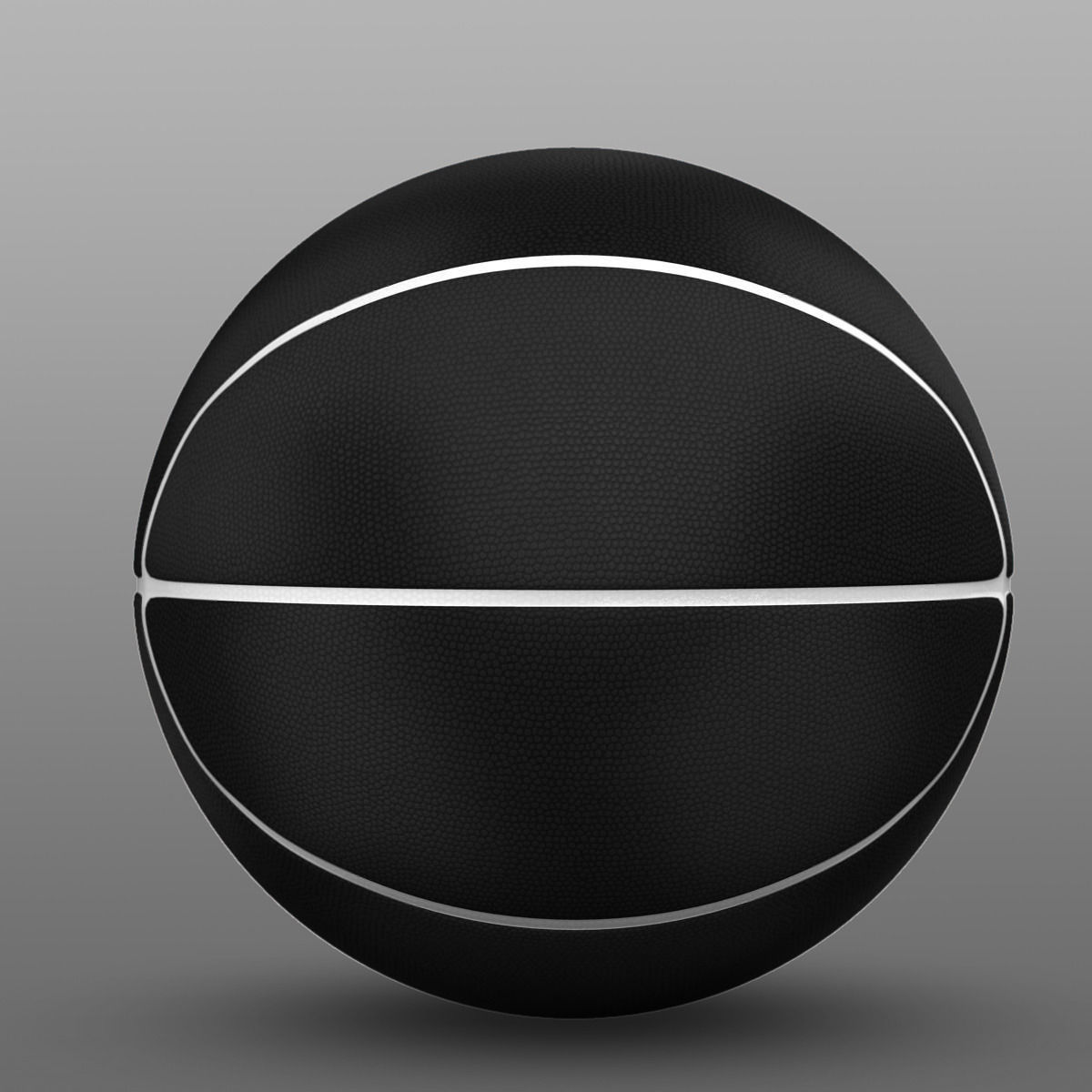 Black basketball ball Low-poly 3D model_14