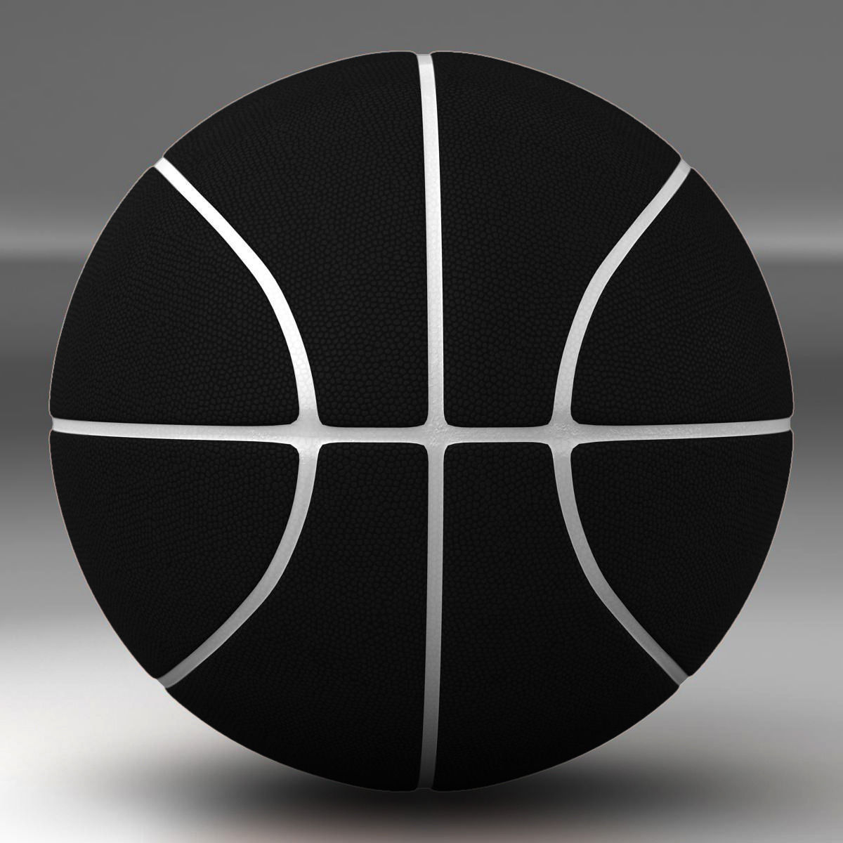 Black basketball ball Low-poly 3D model_2