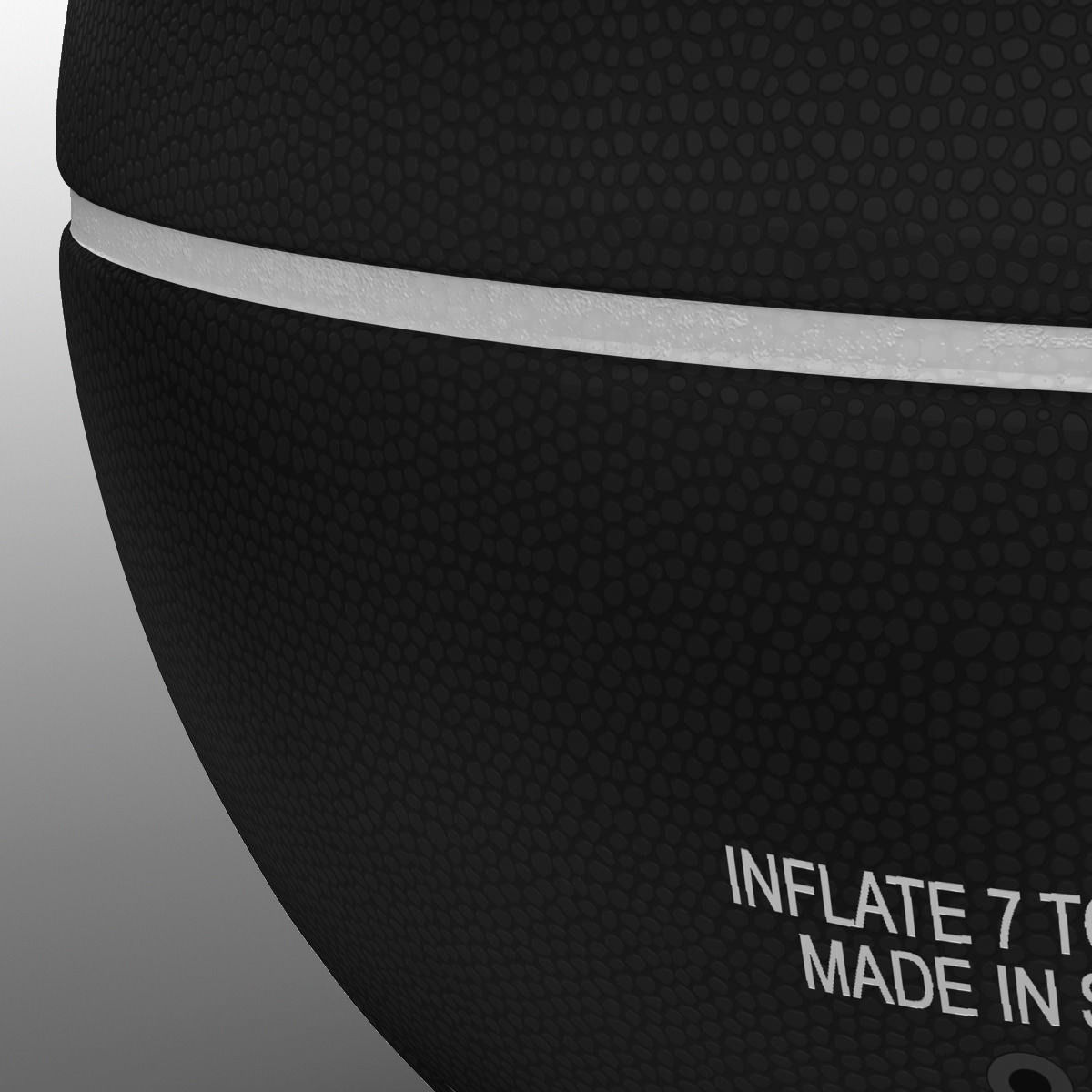 Black basketball ball Low-poly 3D model_12