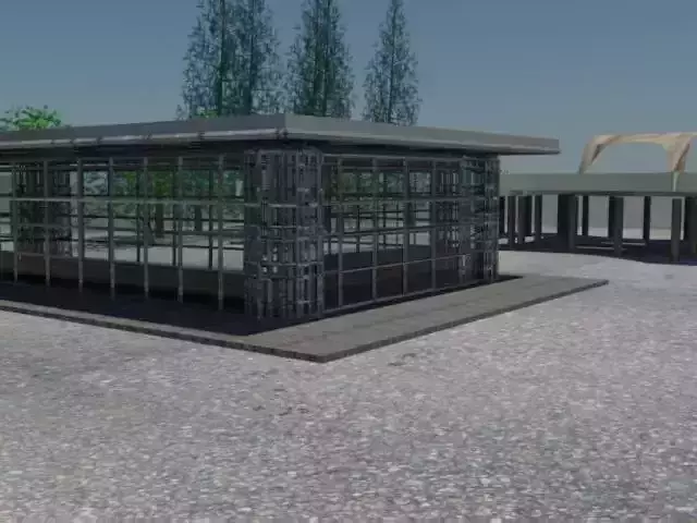 A Pavilion Idea design with landscape