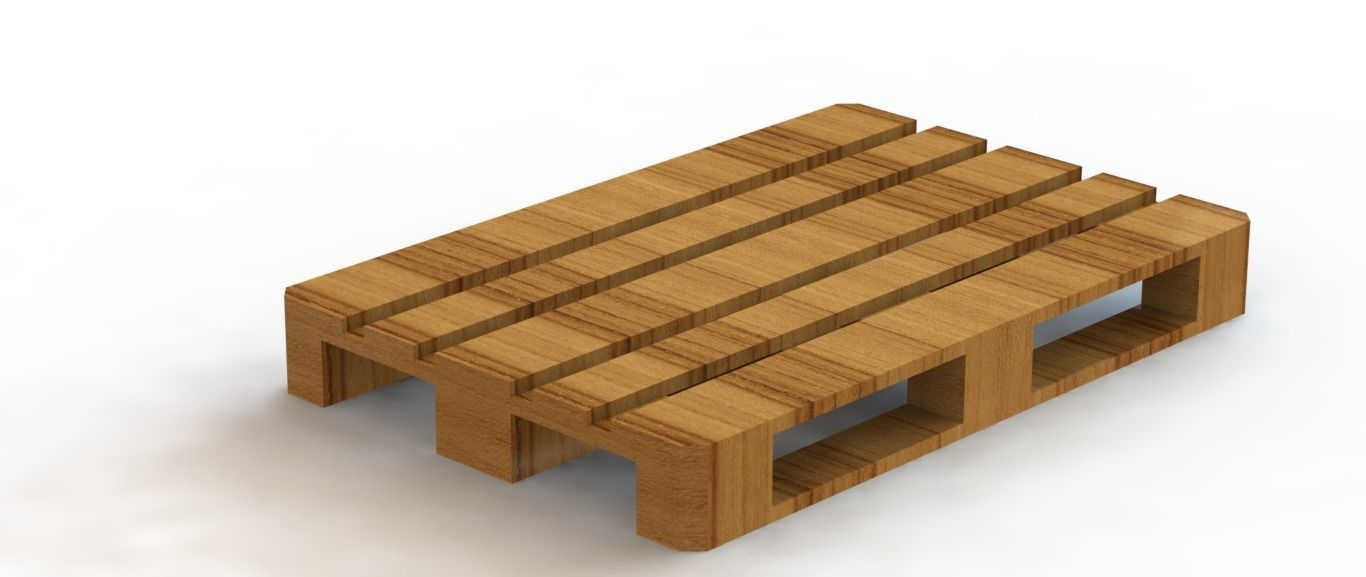 pallet wooden 3D print model_1