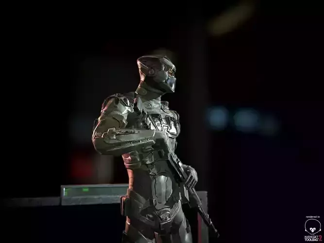 SciFi Soldier Low-poly 3D model