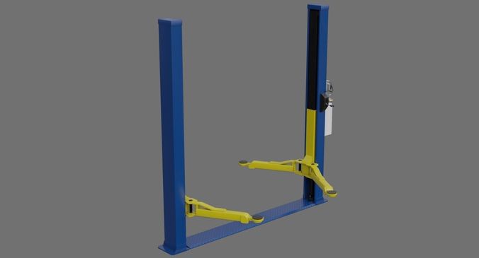 Two Post Lift 1A Low-poly 3D model 2