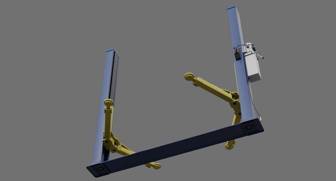 Two Post Lift 1A Low-poly 3D model 5