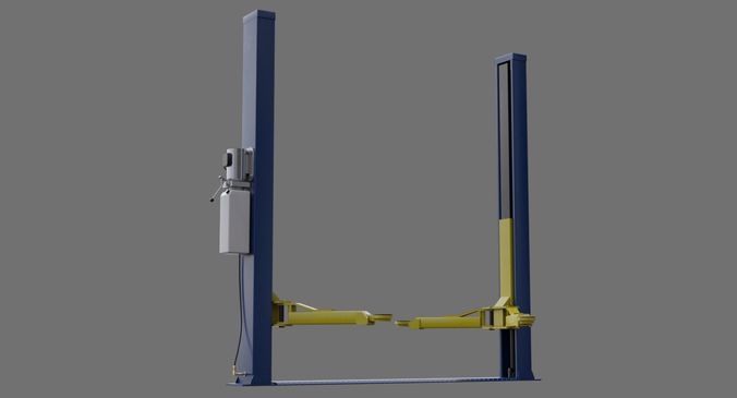 Two Post Lift 1A Low-poly 3D model 4