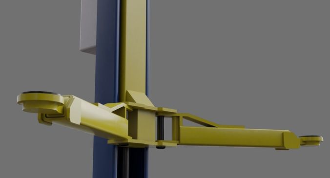 Two Post Lift 1A Low-poly 3D model 6