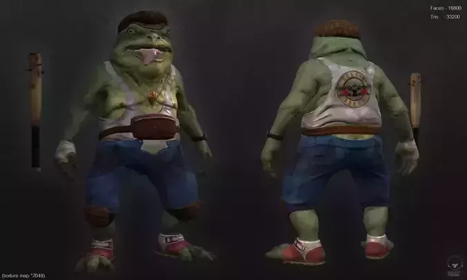 Toad low poly character model