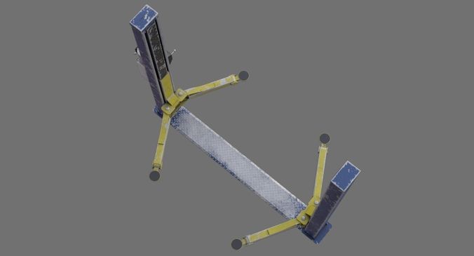 Two Post Lift 1B  Low-poly 3D model 3