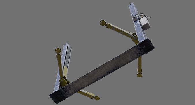 Two Post Lift 1B  Low-poly 3D model 5