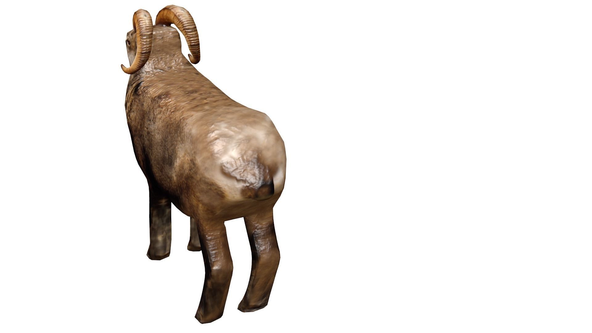 Animated and Rigged 3D Ram Animal Low-poly 3D model_4