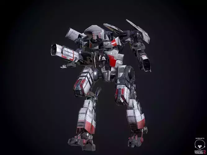 Combat Mech Low-poly 3D model
