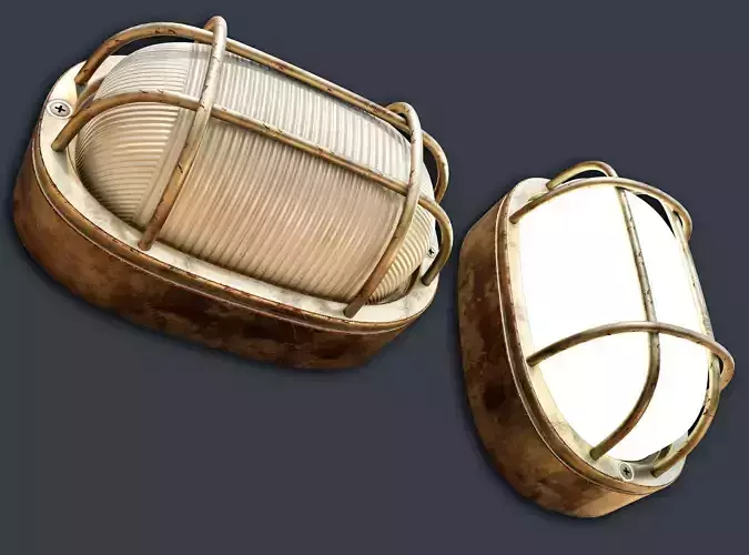 bulkhead light  - pbr Low-poly 3D model