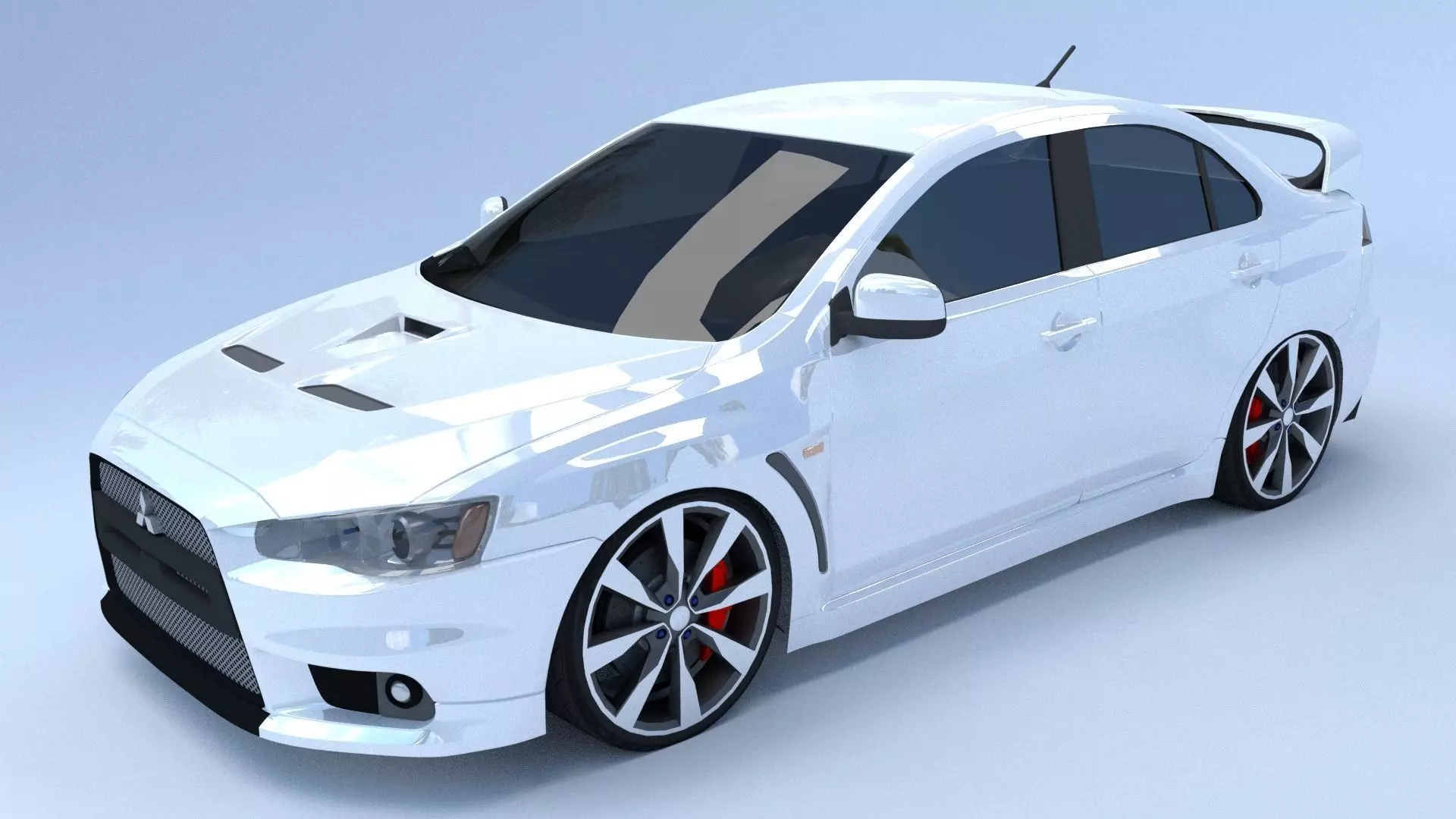 Mitsubishi Lancer Evolution X Free 3D model_0
