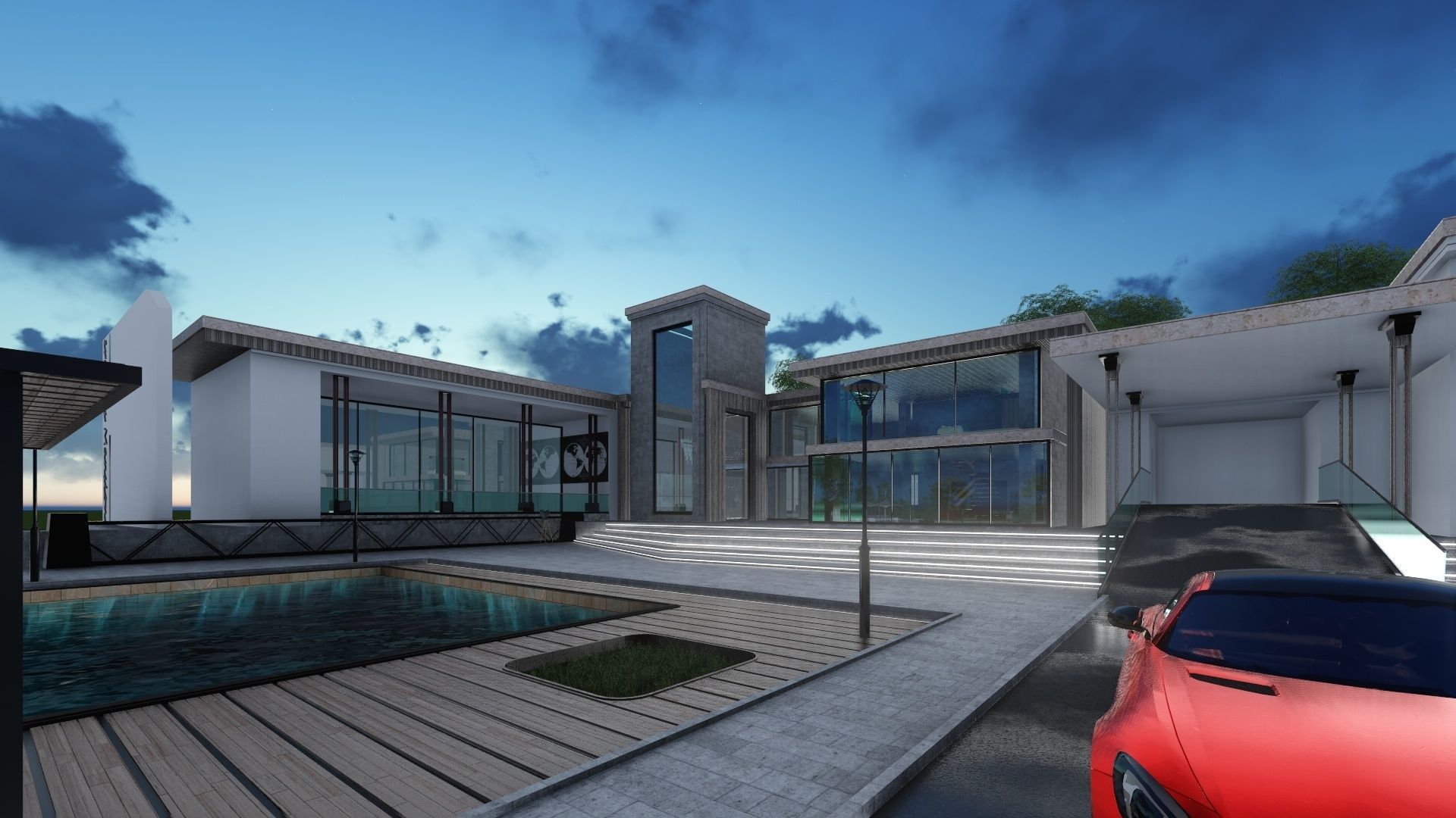 Villa 1 -Villa ONE Low-poly 3D model_8