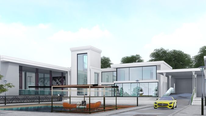 Villa 1 -Villa ONE Low-poly 3D model
