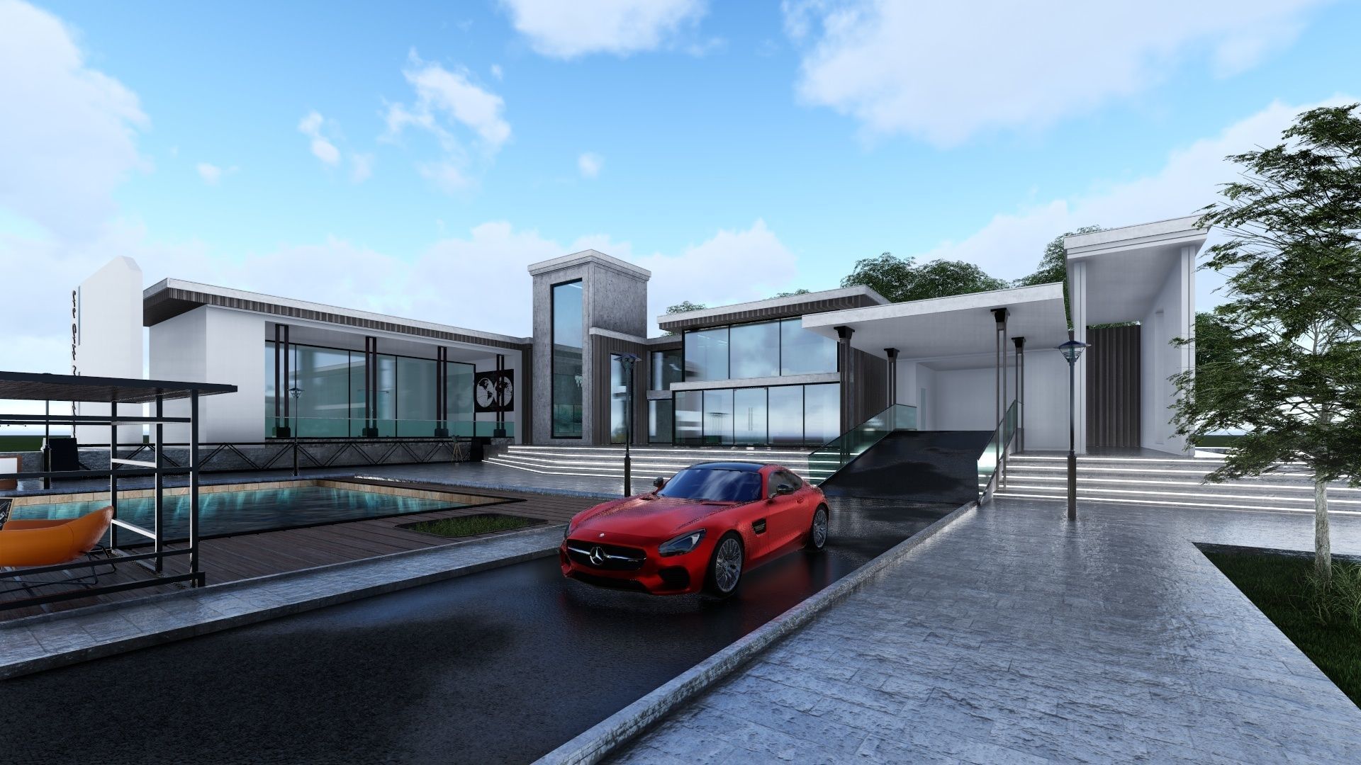 Villa 1 -Villa ONE Low-poly 3D model_10