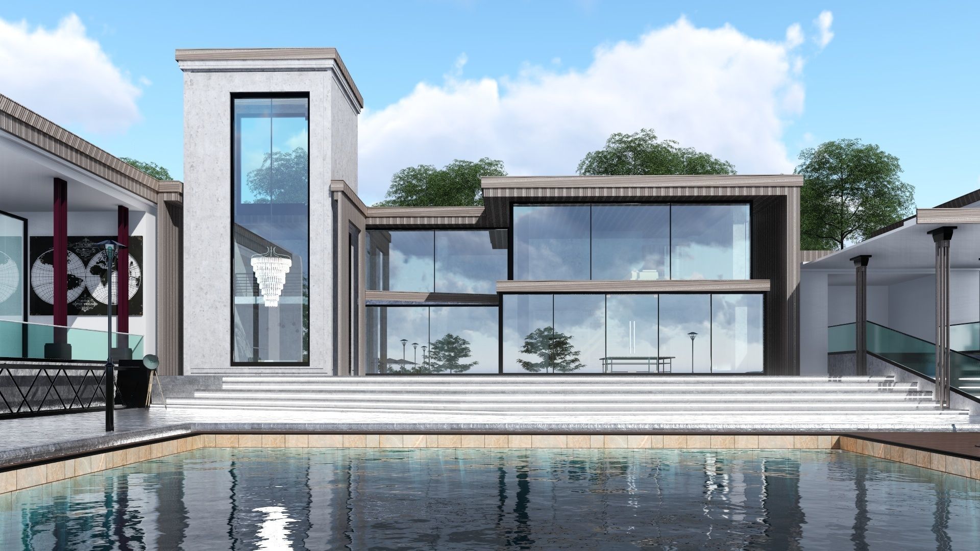 Villa 1 -Villa ONE Low-poly 3D model_2