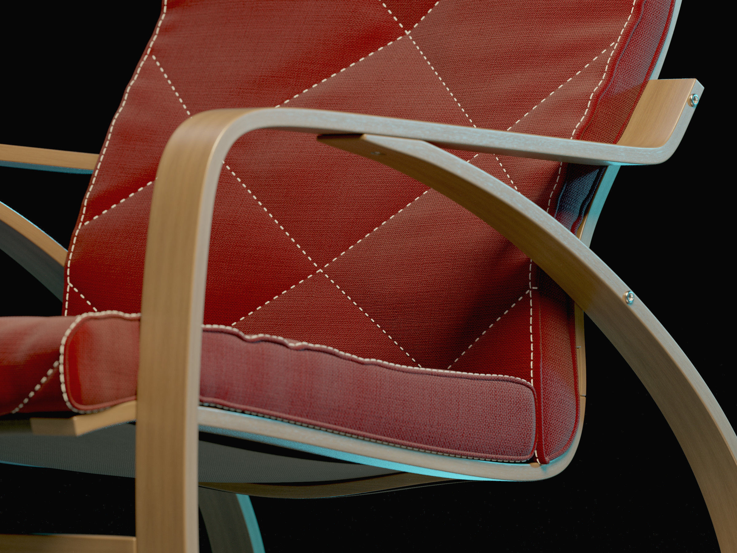 Poang Chair 3D model_2