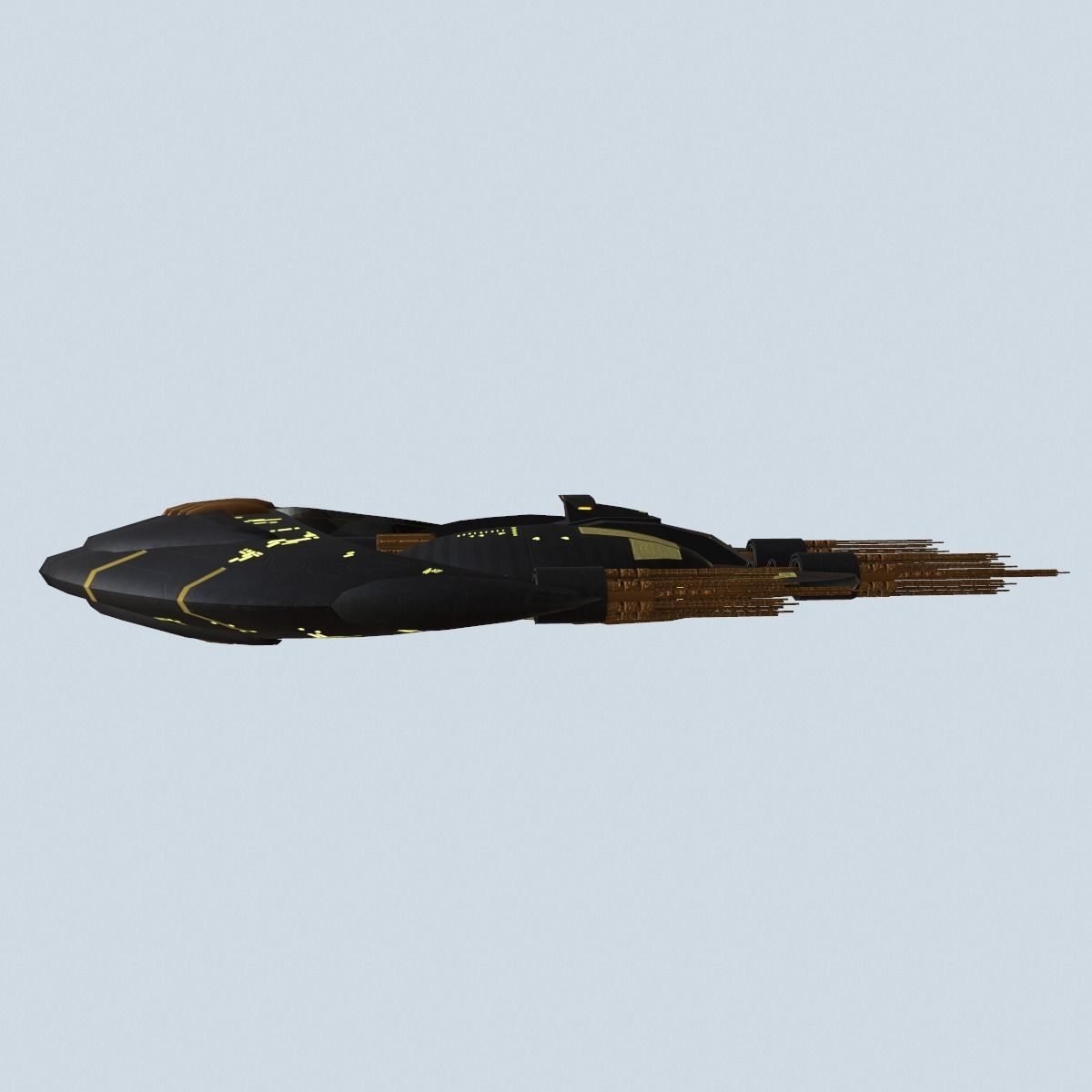 Martins Spaceship Low-poly 3D model_9