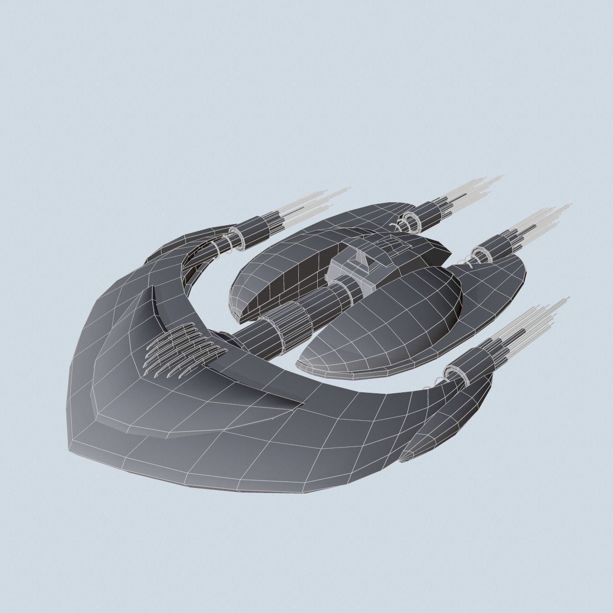 Martins Spaceship Low-poly 3D model_4
