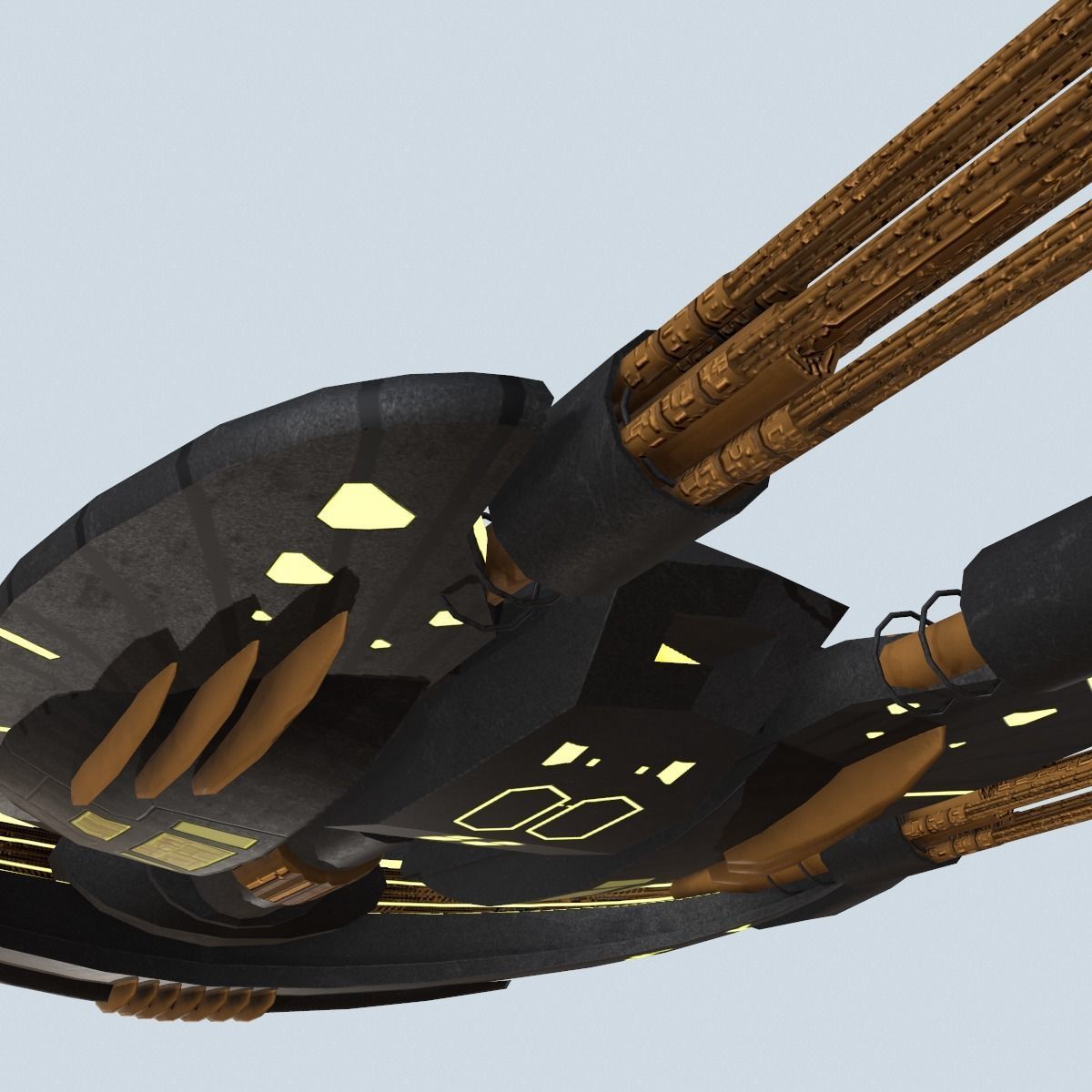 Martins Spaceship Low-poly 3D model_2