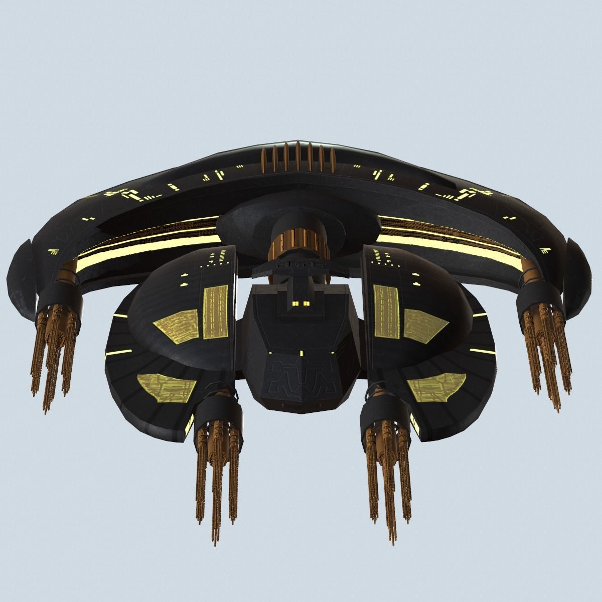 Martins Spaceship Low-poly 3D model_7