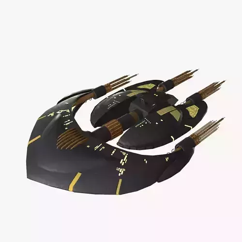 Martins Spaceship Low-poly 3D model