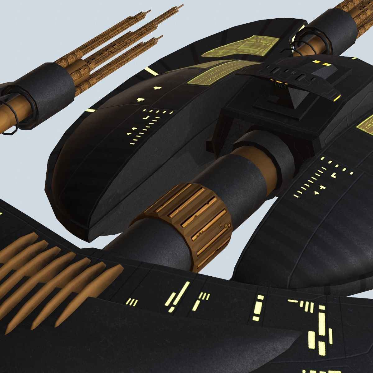 Martins Spaceship Low-poly 3D model_3