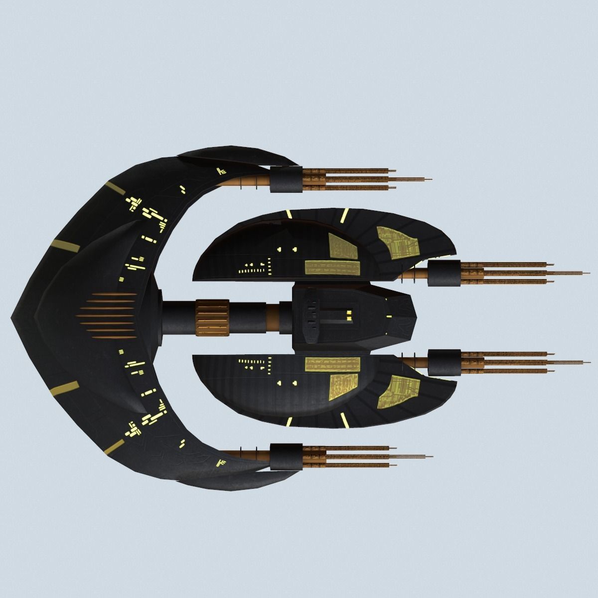 Martins Spaceship Low-poly 3D model_6