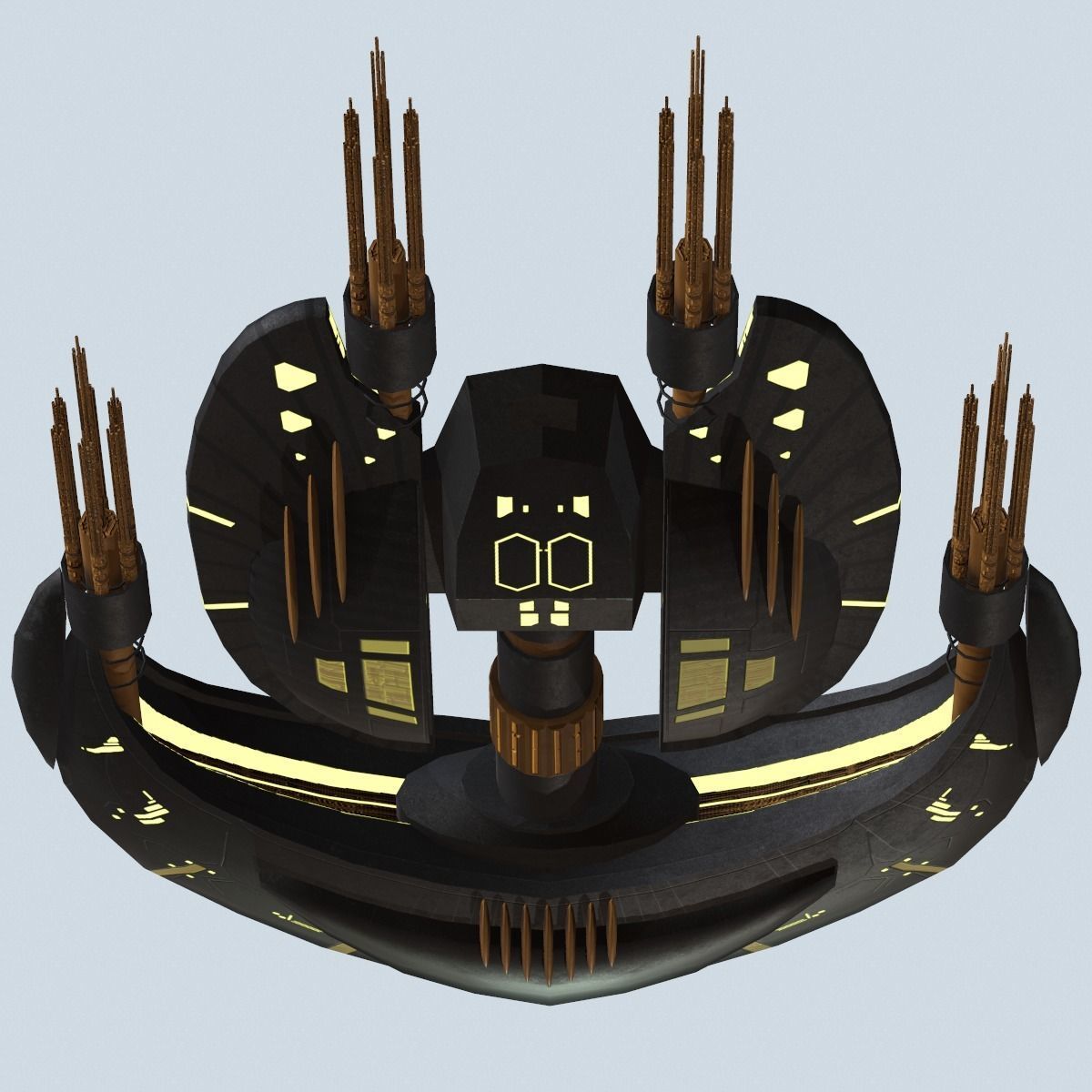 Martins Spaceship Low-poly 3D model_8