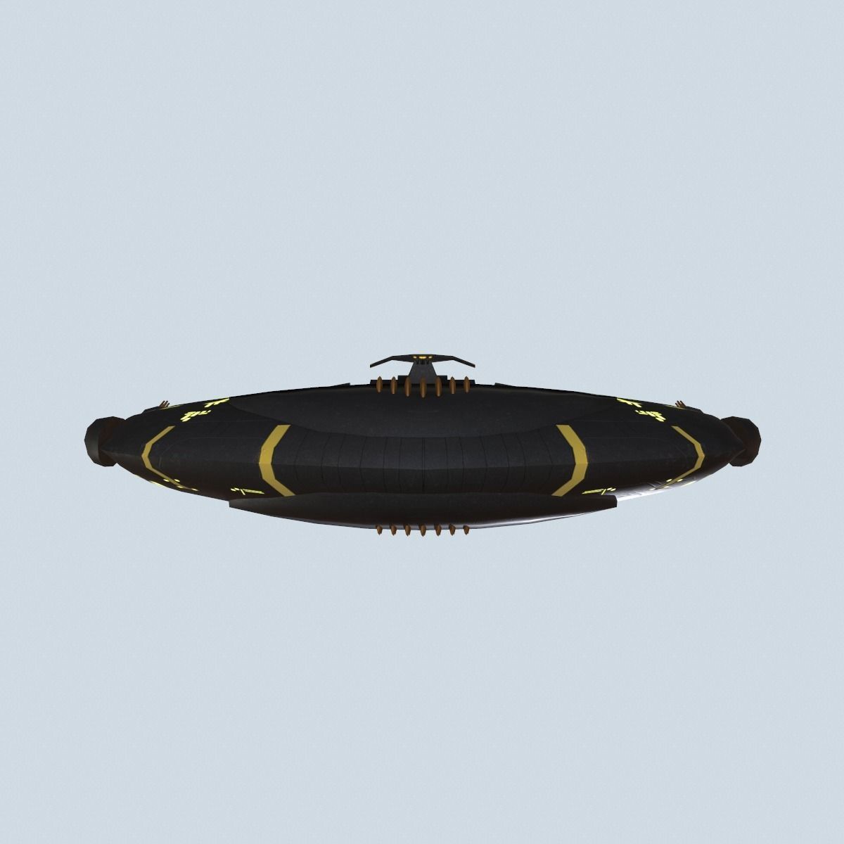 Martins Spaceship Low-poly 3D model_10