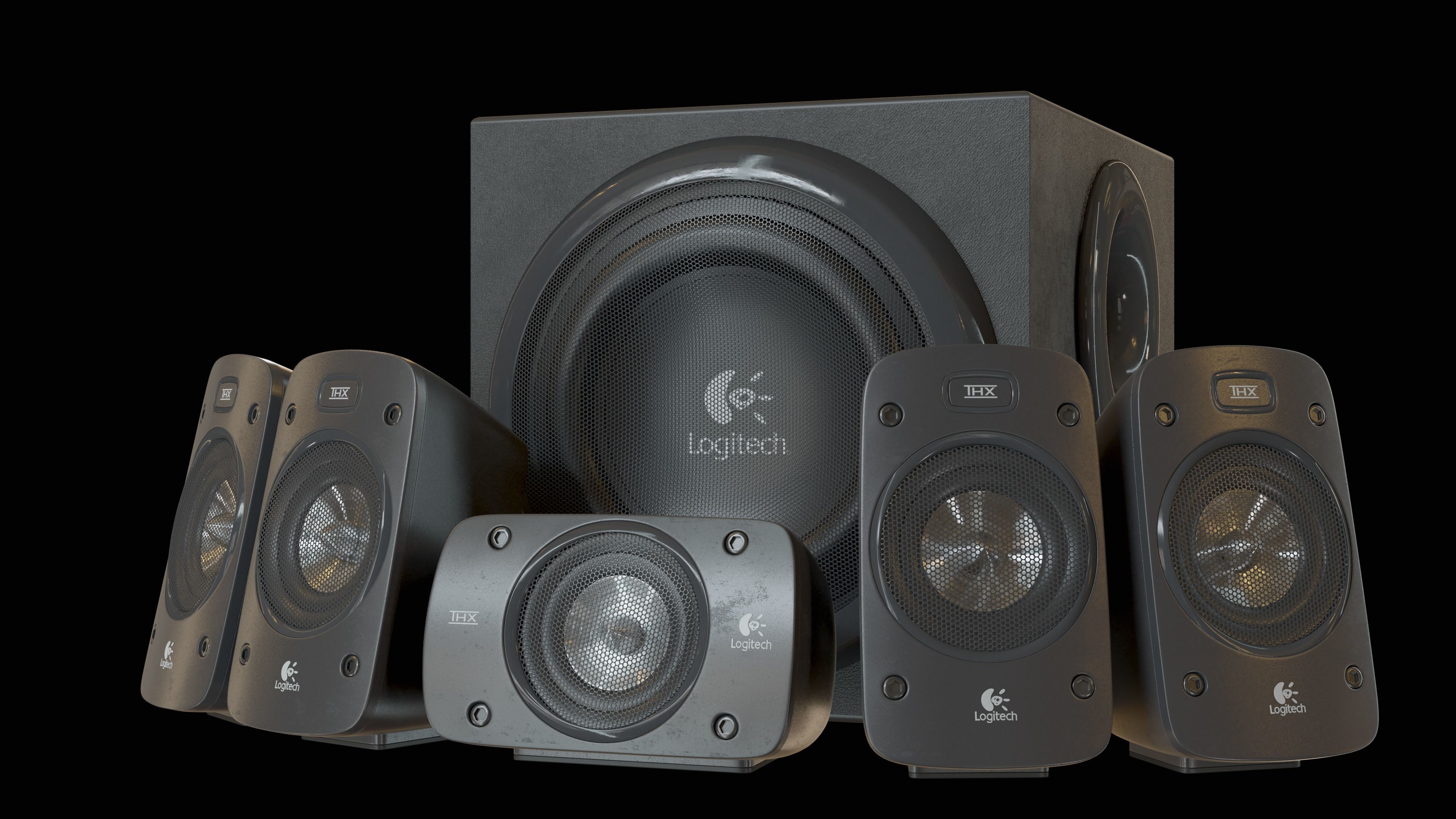 Logitech Z 906 free 3D model | CGTrader