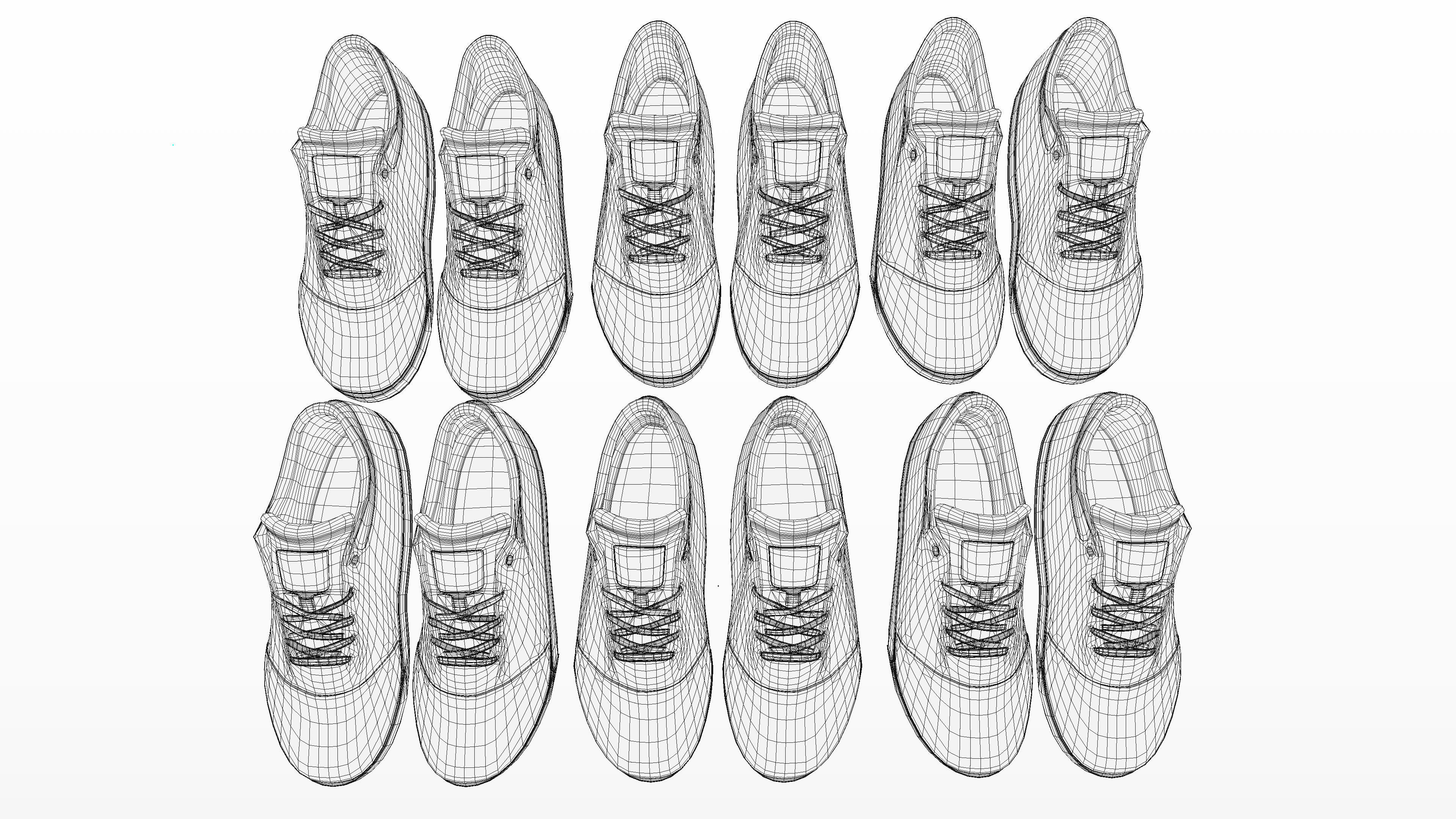 DC Shoes Crisis - Collection of 6 colors Low-poly 3D model_2