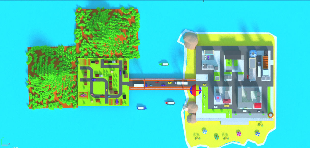 low poly The diverse city Free low-poly 3D model_4