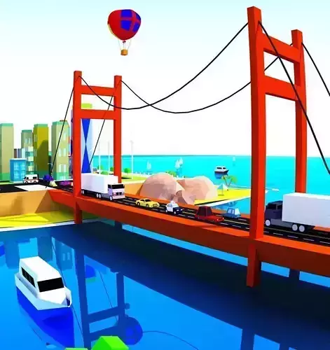 low poly The diverse city Free low-poly 3D model low poly The diverse city Free low-poly 3D model