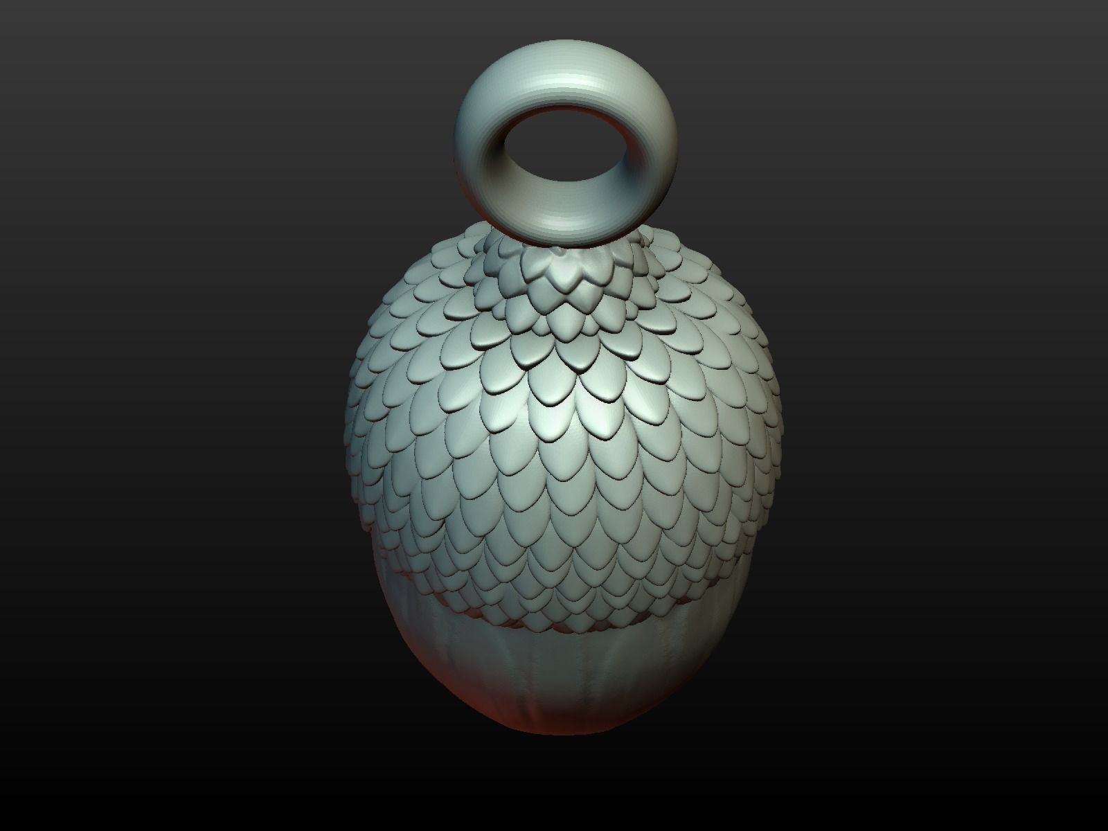 Acorn Pendant 3D print model_5