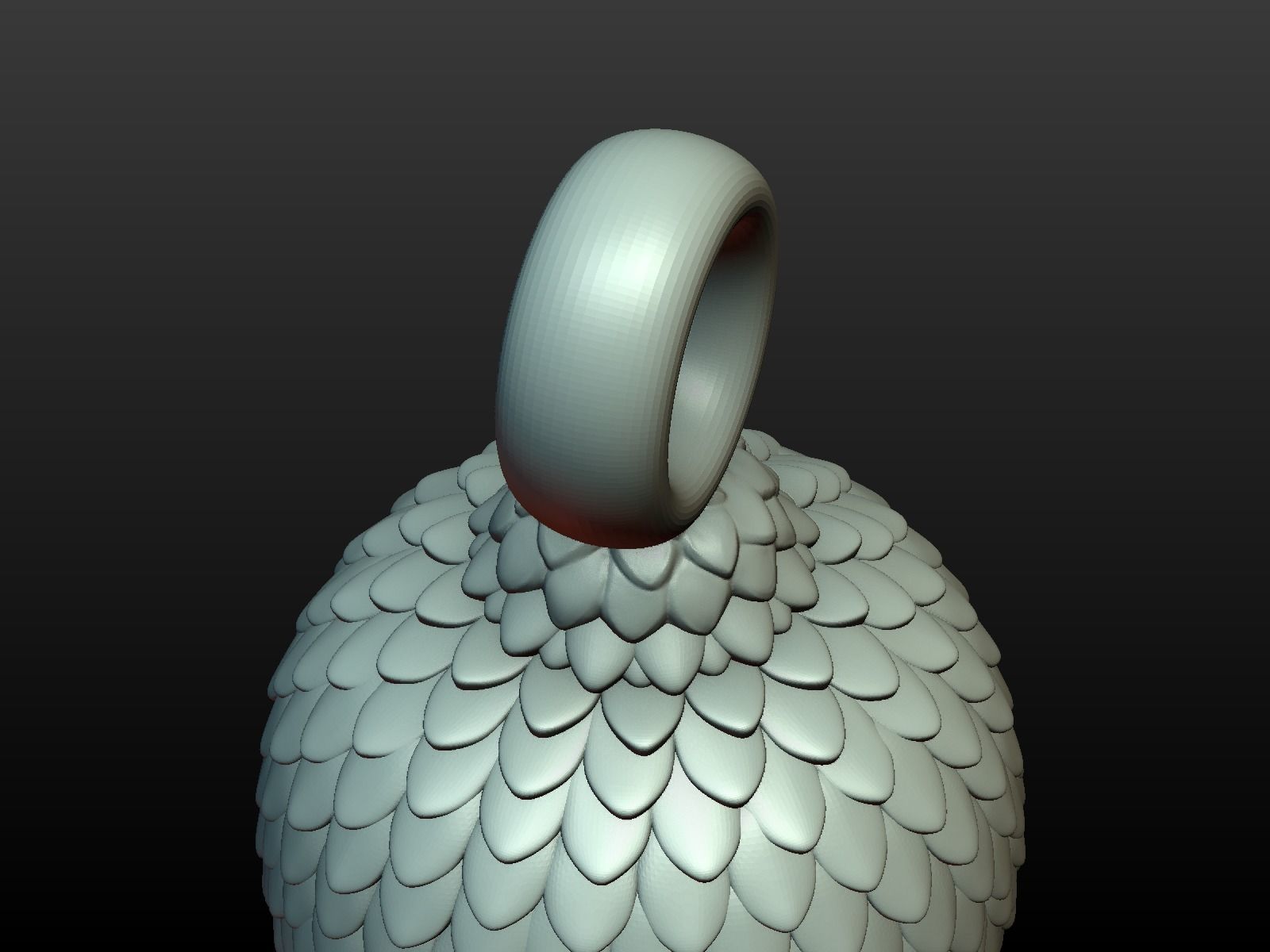 Acorn Pendant 3D print model_6