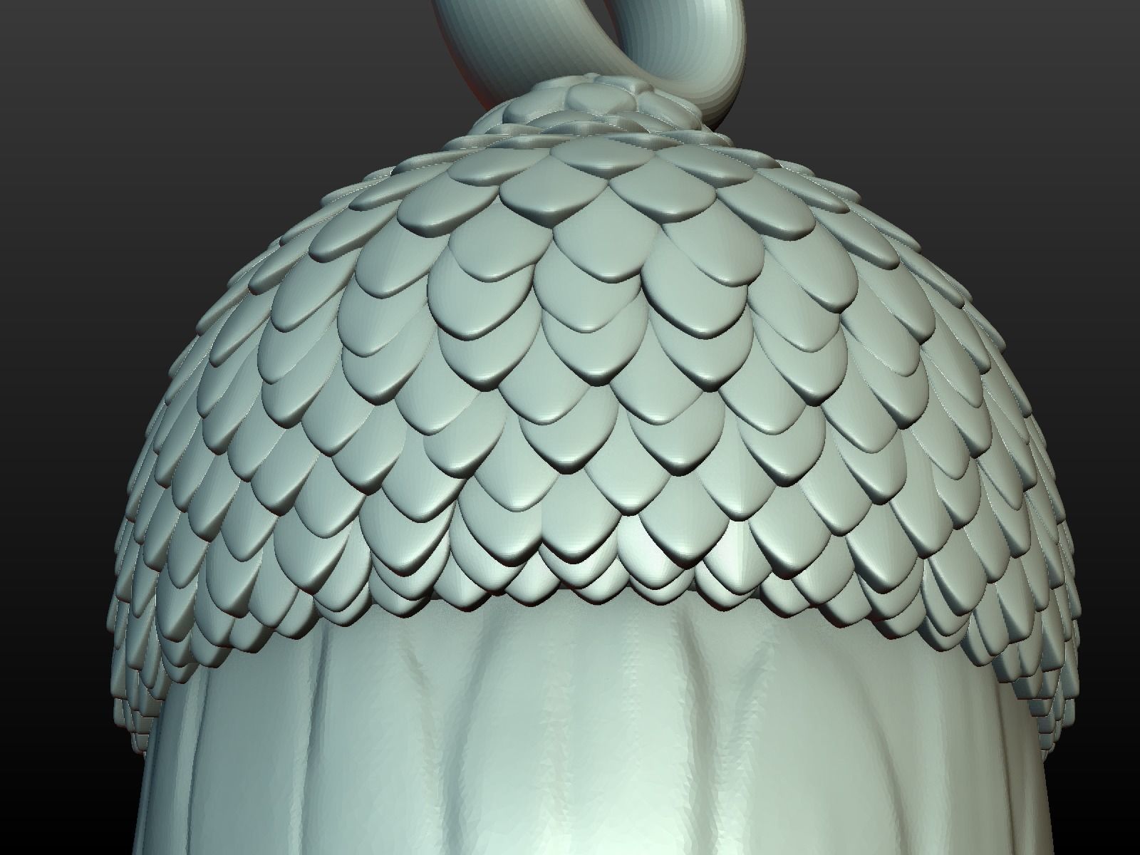 Acorn Pendant 3D print model_8