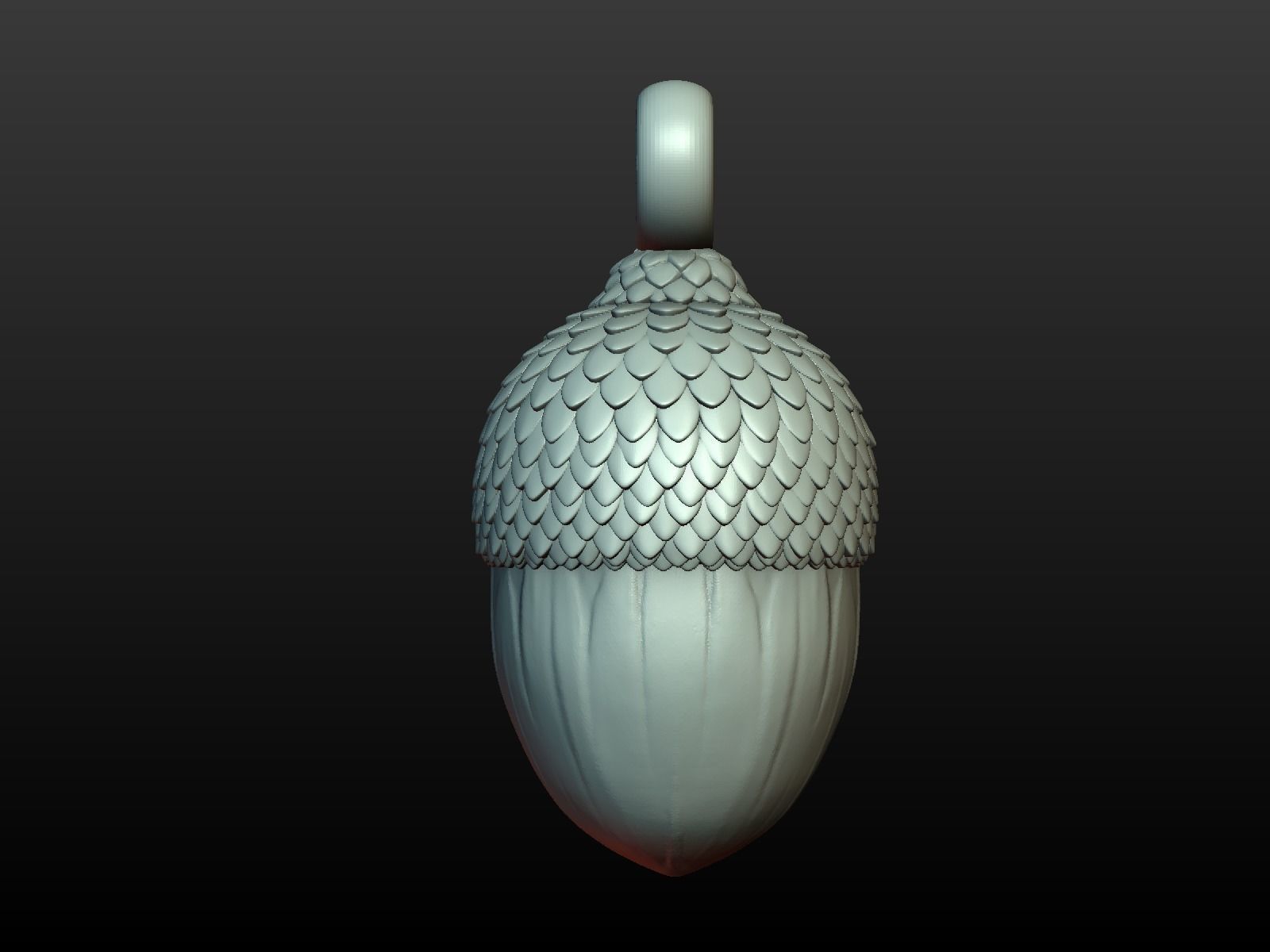 Acorn Pendant 3D print model_7