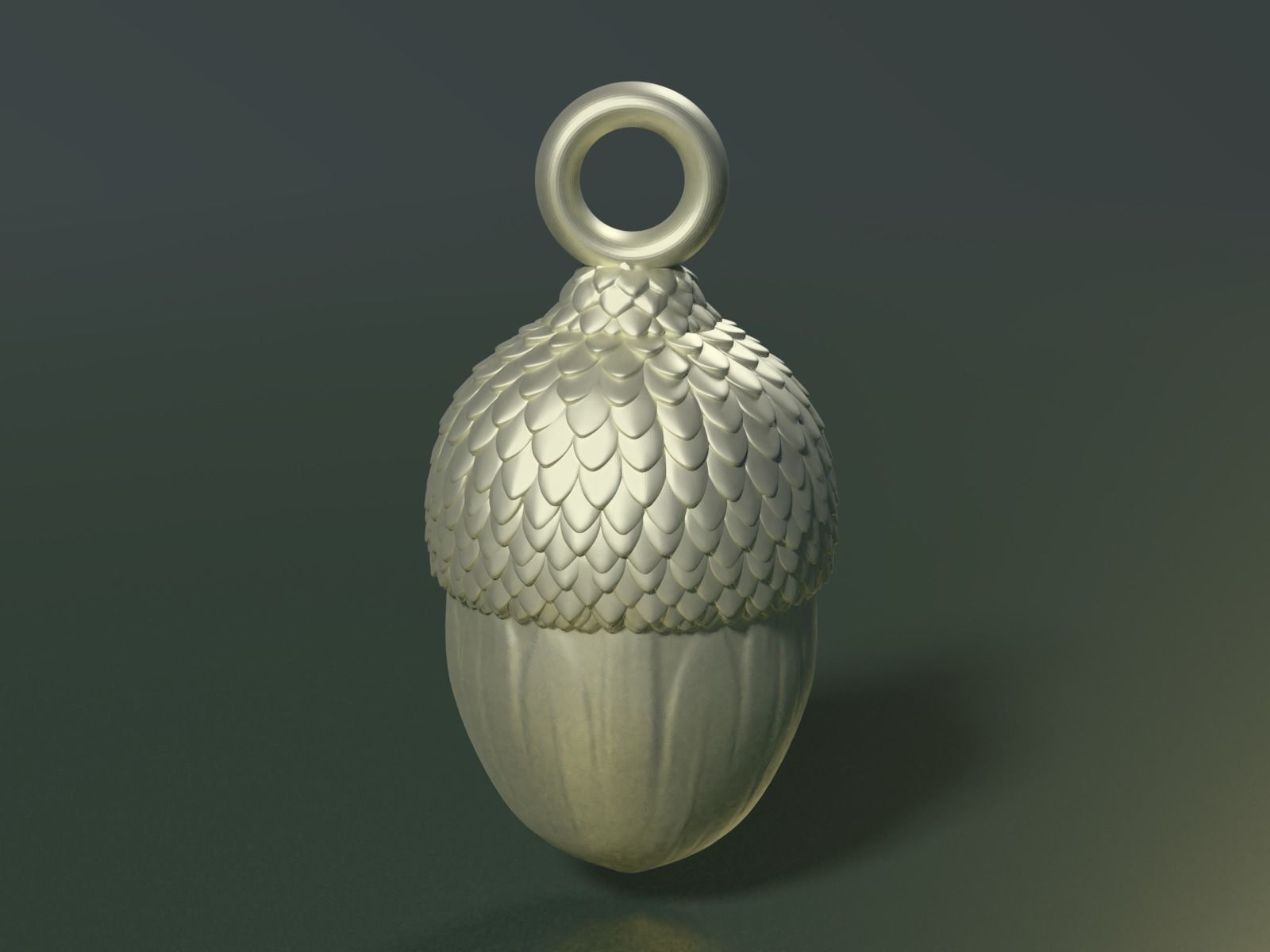 Acorn Pendant 3D print model_1