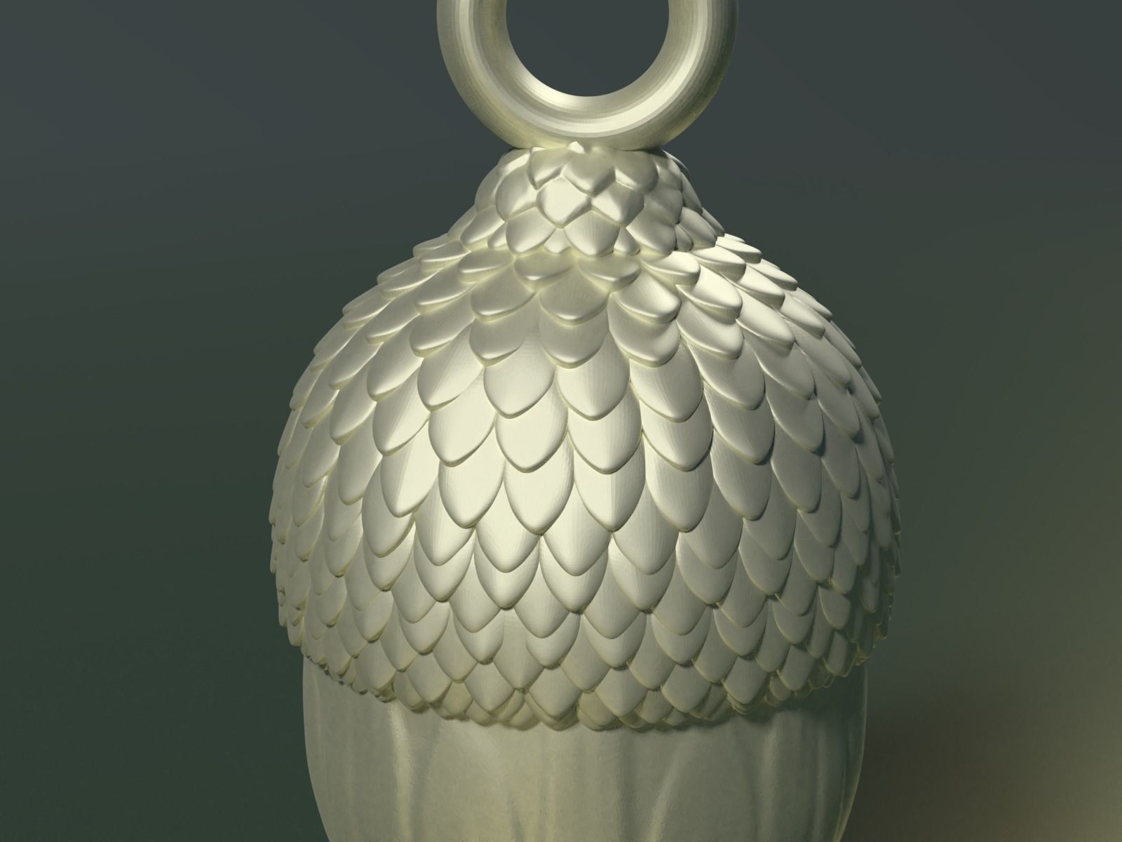 Acorn Pendant 3D print model_2